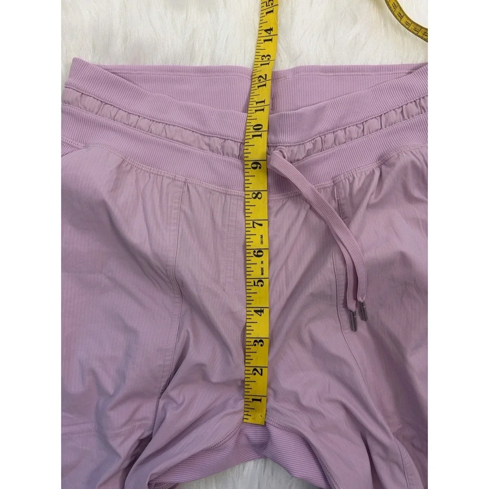 Lululemon Dance Studio Mid Rise Cropped Pant Pink Peony Size 6 Drawcord Hem
